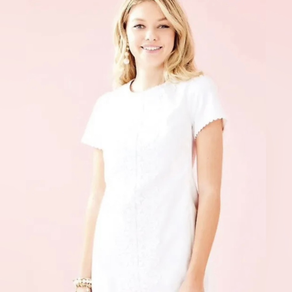 Lily Pulitzer white Maisie Stretch Shift, size 8, NWT